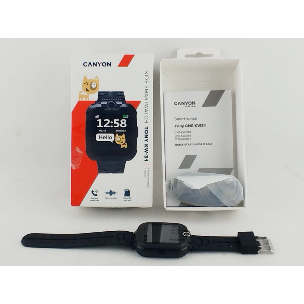 Смарт-часы Canyon CNE-KW31BB Kids smartwatch Tony, Black Фото