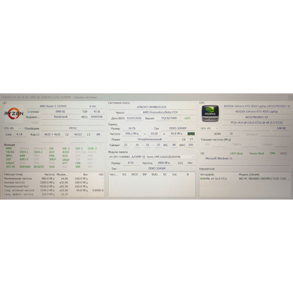Ноутбук Lenovo LOQ 15ARP9 Фото 6