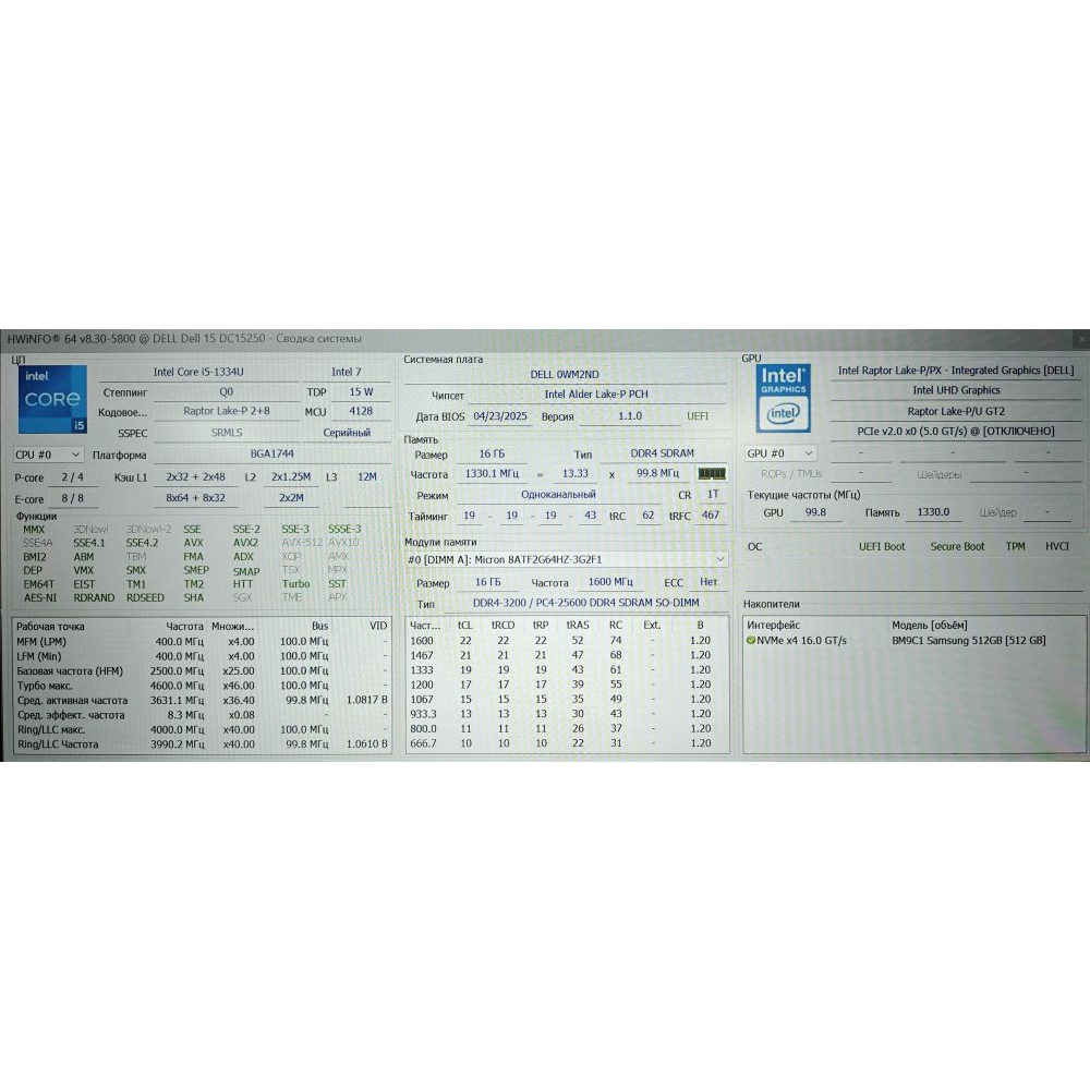 Ноутбук Dell Pro 15 Essential (DC15250RPLU004P) изображение 8