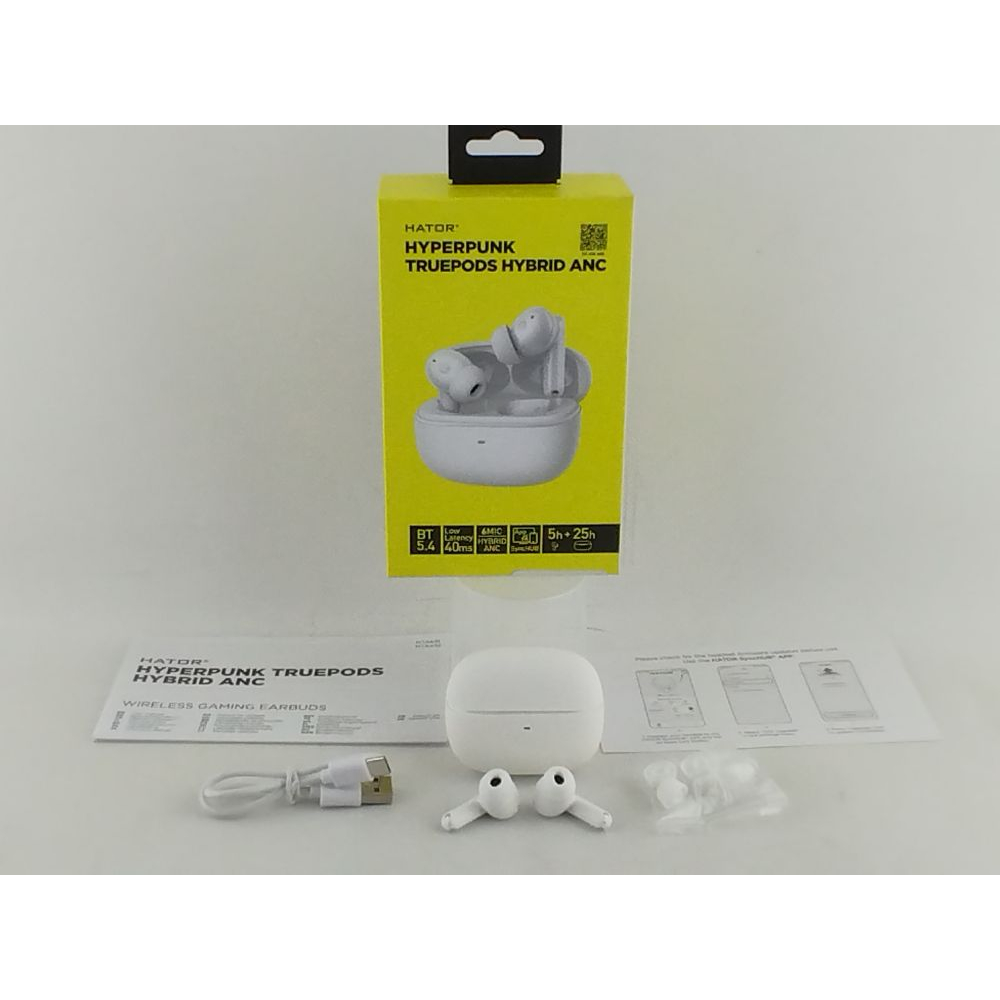 Наушники Hator Truepods Hybrid ANC White Фото