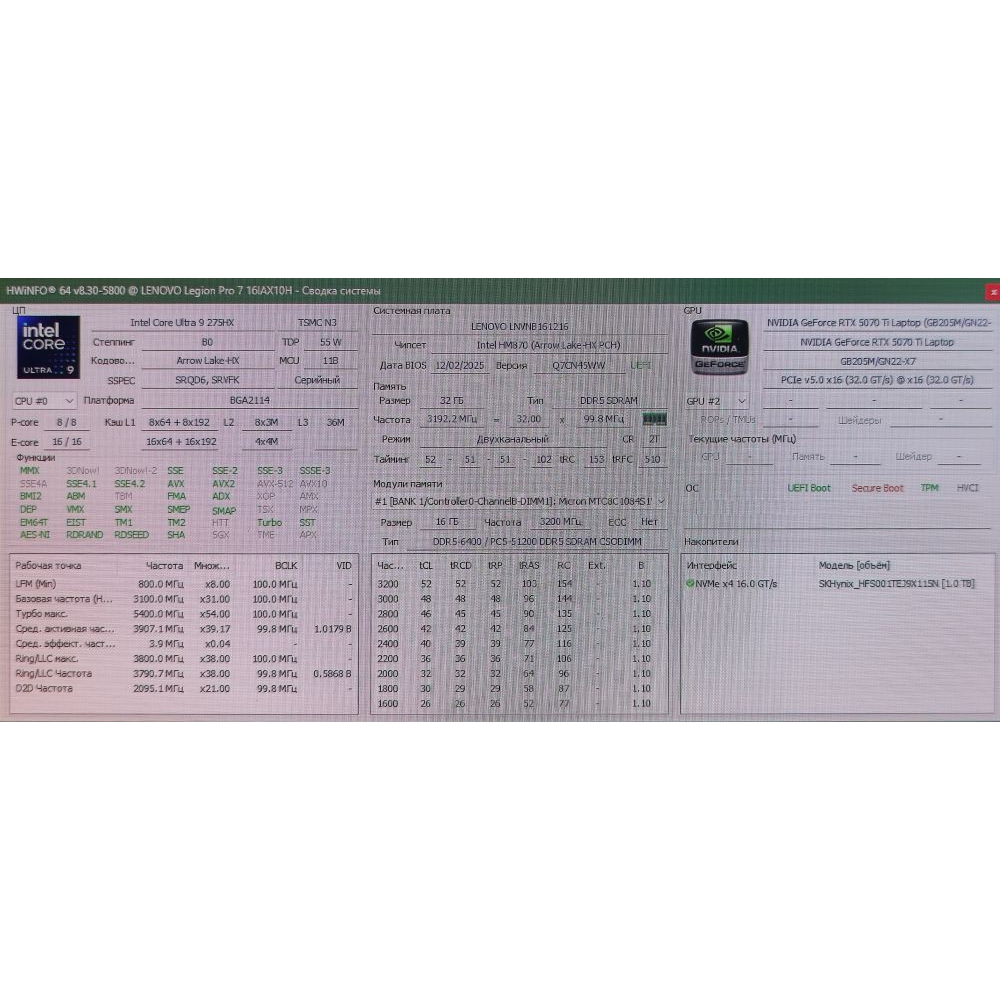 Ноутбук Lenovo Legion Pro 7 16IAX10H (83F5009PRA) зображення 10