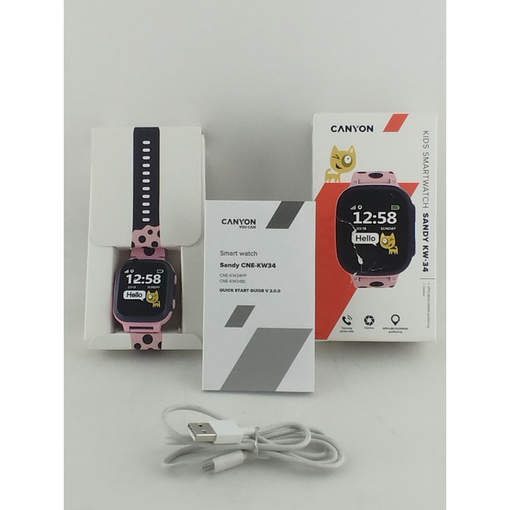 Смарт-часы Canyon CNE-KW34PP Kids smartwatch Sandy, Pink Фото