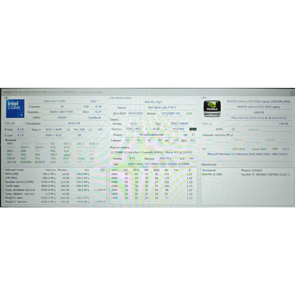 Ноутбук MSI Cyborg 15 (9S7-15Q342-074) зображення 8