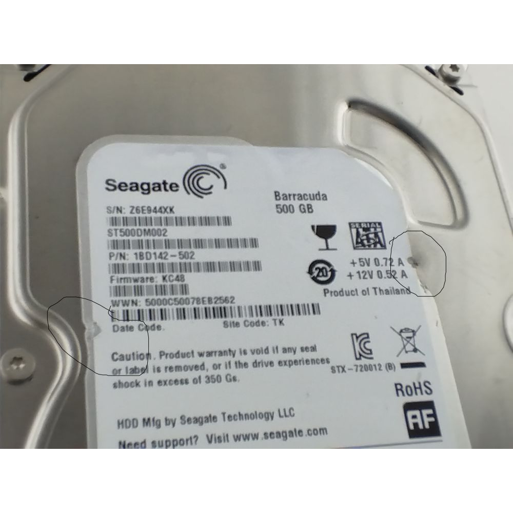 Жесткий диск Seagate 3.5" 500GB Фото 5