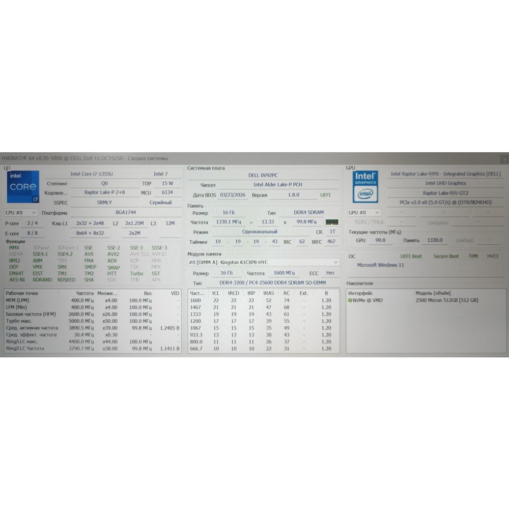 Ноутбук Dell Pro 15 Essential (DC15250_RPLU_006_P) зображення 8