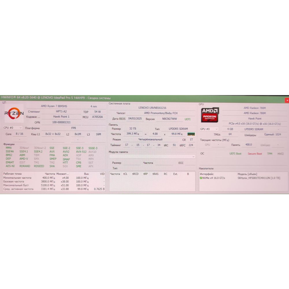 Ноутбук Lenovo IdeaPad Pro 5 14AHP9 (83D3003CRA) зображення 9