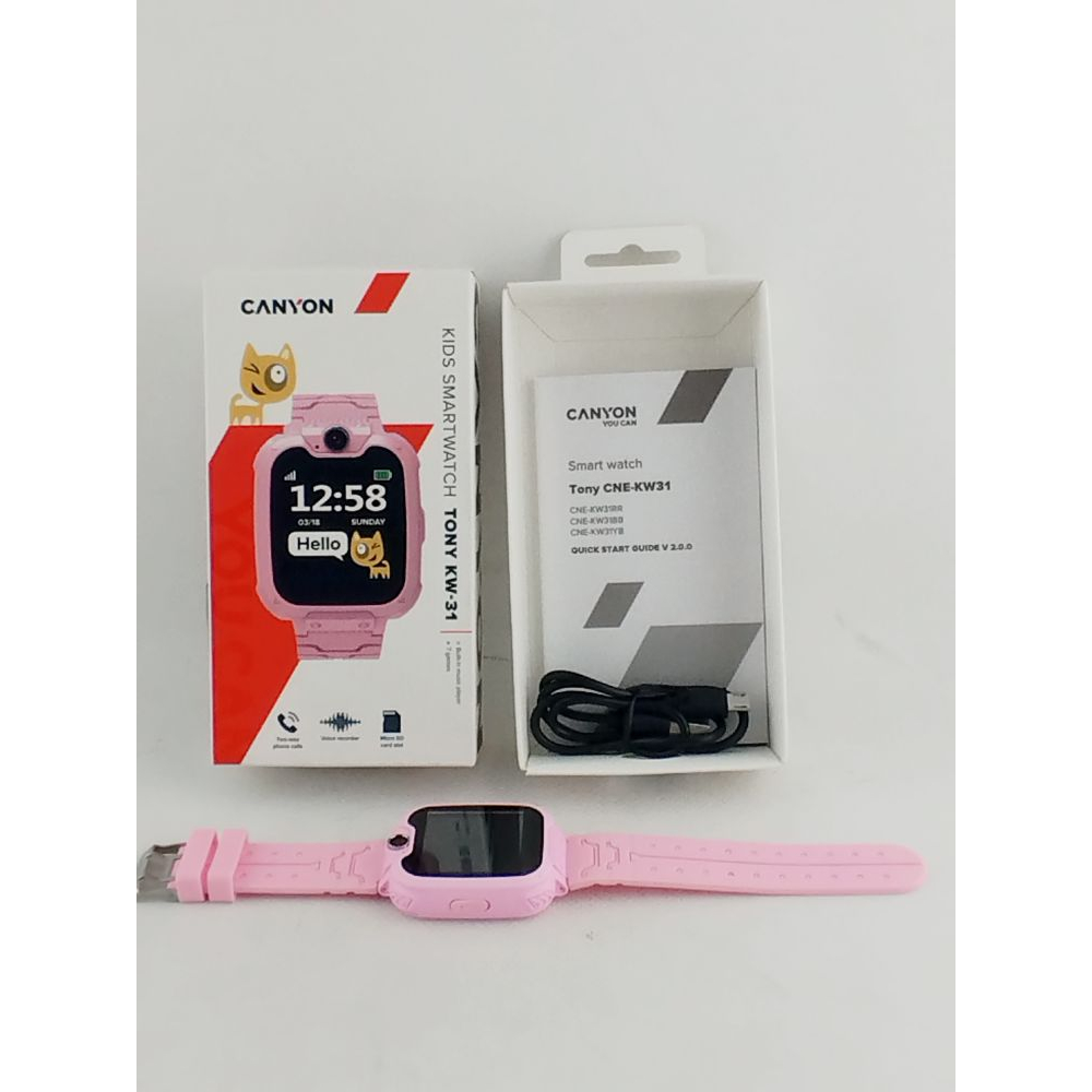 Смарт-часы Canyon CNE-KW31RR Kids smartwatch Tony, Pink Фото