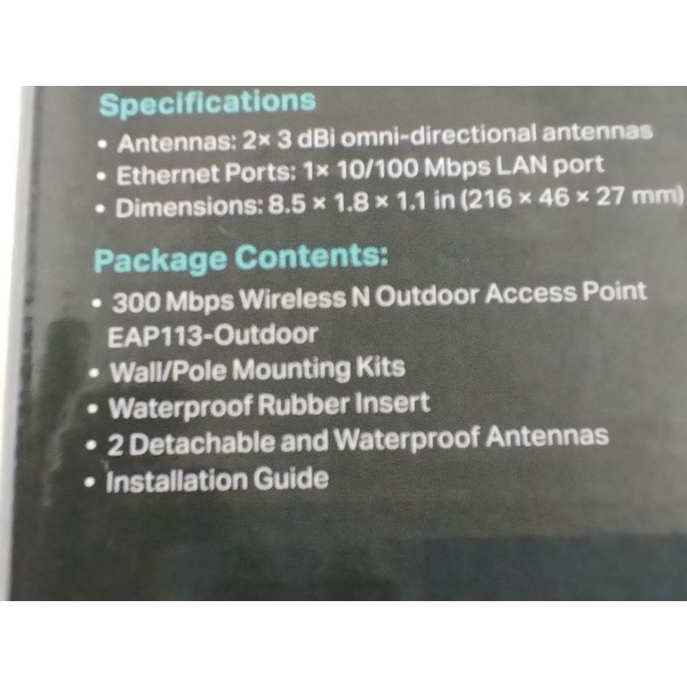 Точка доступа Wi-Fi TP-Link EAP113-OUTDOOR Фото 1